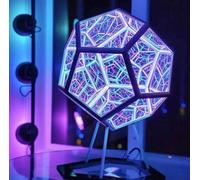EHOTER Infinite 3D Dodecaedro Color Art Light Creative Cool Space Sicence LED Night Lamp Infinity Mirror Decorative Lamp USB Charging Home Bedroom Desktop Decor