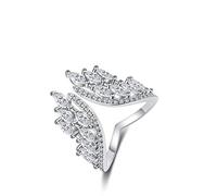 EHOTER Juego de pulsera y anillo con alas de ángel y diamantes, pulsera ajustable con plumas de ala de ángel brillante, anillo delicado con alas y plumas, juego de anillos bohemios, regalos para