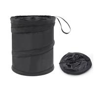 EHOTER Mini cubo de basura plegable portátil para vehículo, reutilizable, organizador universal, impermeable, a prueba de fugas, para coches, reuniones familiares, camping (negro)