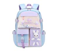EHOTER Mochila Kawaii para niñas, de arena movediza, puerta de refrigerador, mochila para niñas, bonita mochila escolar para la escuela, mochila para adolescentes, mochila escolar, Blue, L