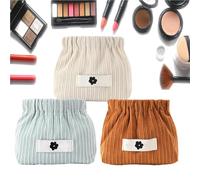 EHOTER Organizador de corbatas elásticas de pana para el pelo, portátil, bolsa de almacenamiento elástica, bolsa de pana para pintalabios, bolsa pequeña para cosméticos, manualidades,