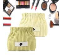 EHOTER Organizador de corbatas elásticas de pana para el pelo, portátil, bolsa de almacenamiento elástica, bolsa de pana para pintalabios, bolsa pequeña para cosméticos, manualidades,