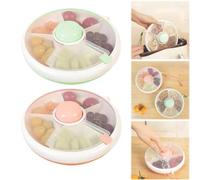 EHOTER Organizador de semillas de caramelo de melón giratorio para niños, portátil, para aperitivos, para interiores y exteriores, viajes, pícnic, color verde y rosa