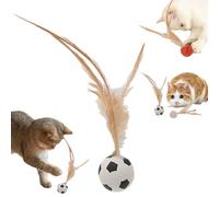 EHOTER Pelota de plumas para gatos, pelota inflable resistente a las mordeduras, juguetes para gatos, pelota hinchable, juguete de baloncesto, fútbol, béisbol, pelota inflable interactiva para gatos