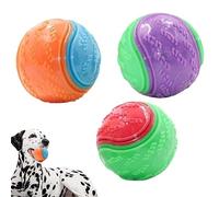 EHOTER Pelotas para perro, 3 unidades, Scooby Doo, juguete duradero y chirriante, bola de perro para limpieza de dientes, juguete interactivo para masticar, juguete de bola masticable para cachorros,