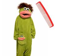 EHOTER Pijama de un solo pieza con capucha para adultos, unisex, ultra suave, de felpa, verde, divertido, con monstruo grande de boca abierta, para noches de cine, diversión familiar y relajación