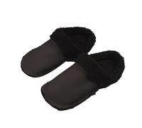 EHOTER Plantillas para zuecos Crocs de repuesto, forro cálido, forro de piel blanca, forro interior de zapatos para zapatos, zuecos, extraíble (37-38, talla 37-38, negro)