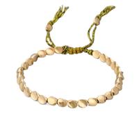 EHOTER Pulseras de cuentas de cobre tibetano hechas a mano para hombres y mujeres, pulseras budistas de buena suerte, pulsera de cuerda y brazaletes, joyería de cuentas de la suerte, talla única,