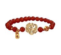 EHOTER Pulseras de dragón de Año Nuevo chino 2024, pulsera de dragón del zodiaco chino Feng Shui, amuleto de la suerte, pulseras elásticas, regalos de Año Nuevo para mujeres, joyería unisex, Plástico