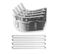 EHOTER Soporte para sábanas con tiras de bloqueo, 4 piezas, clips de sujeción para sábanas de colchón, soportes de esquina para mantener las sábanas bajeras en su lugar (gris)