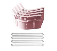EHOTER Soporte para sábanas con tiras de bloqueo, 4 piezas, clips de sujeción para sábanas de colchón, soportes de esquina para mantener las sábanas bajeras en su lugar (rosa)