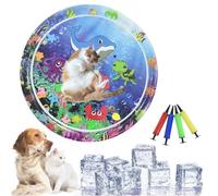EHOTER Tapete sensorial de juego de agua para gatos 2024, tapete de agua para gatos, perros, tapete de juego grueso con sensor de agua para gatos, verano, tapete de juego de agua para gatos con bomba