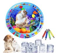 EHOTER Tapete sensorial de juego de agua para gatos 2024, tapete de agua para gatos, perros, tapete de juego grueso con sensor de agua para gatos, verano, tapete de juego de agua para gatos con bomba