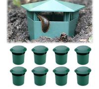 EHOTER Trampa para caracoles y babosas de jardín, respetuosa con el medio ambiente, no tóxico, caja de plástico para atrapar plagas, segura para jardinería al aire libre, flores, cerveza, babosas y