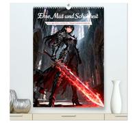 Ehre, Mut und Schönheit (hochwertiger Premium Wandkalender 2026 DIN A2 hoch), Kunstdruck in Hochglanz: Rüstungen, Stolz und Stärke - Manga-inspirierte Heldinnen