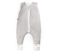 Ehrenkind® Saco de Dormir de Verano con pies para bebés | Arrullo de algodón orgánico | Bolsa de Dormir Ligera | Tamaño: 90 | Color: Gris con Puntos Blancos