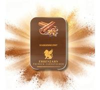 Ehrenzahn - Palillo de dientes premium con sabor intenso, 100 palillos aromáticos por lata, para un aliento fresco y para renunciar a hábitos desagradables, 7 variedades a elegir (chicle canela)