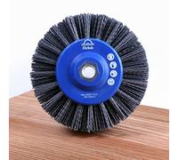 EHRHOLZ® Cepillo abrasivo para amoladora angular | 140 mm de diámetro | Cepillo estructurado | Cepillo redondo | Calidad profesional para madera y metal