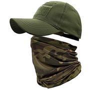 ehsbuy Gorra Hombres TáCtica Gorra de BéIsbol Camuflaje Bufanda Facial Ejército Táctico Militar Sombrero Cuello Tubo Snoods para Correr Camping Deportes