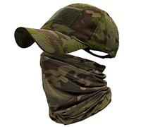 ehsbuy Gorra Hombres TáCtica Gorra de BéIsbol Camuflaje Bufanda Facial Ejército Táctico Militar Sombrero Cuello Tubo Snoods para Correr Camping Deportes
