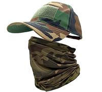ehsbuy Gorra Hombres TáCtica Gorra de BéIsbol Camuflaje Bufanda Facial Ejército Táctico Militar Sombrero Cuello Tubo Snoods para Correr Camping Deportes