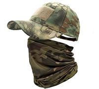ehsbuy Gorra Hombres TáCtica Gorra de BéIsbol Camuflaje Bufanda Facial Ejército Táctico Militar Sombrero Cuello Tubo Snoods para Correr Camping Deportes