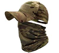 ehsbuy Gorra Hombres TáCtica Gorra de BéIsbol Camuflaje Bufanda Facial Ejército Táctico Militar Sombrero Cuello Tubo Snoods para Correr Camping Deportes