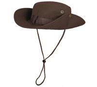 ehsbuy Gorro Pescador Safari Sombrero Hombre Verano ala Ancha Plegable Transpirable Estilo Vaquero Explorador Boonie Bucket Hat con Correa de Barbilla Ajustable