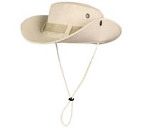 ehsbuy Gorro Pescador Safari Sombrero Hombre Verano ala Ancha Plegable Transpirable Estilo Vaquero Explorador Boonie Bucket Hat con Correa de Barbilla Ajustable