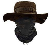 ehsbuy Sombrero Hombre Verano con Cuello de Polaina ala Ancha Chambergo Militar Sombrero Camuflaje Pescador de Bufanda Cara Ejército Gorro Pescador Sombreros Sol para Caza Senderismo