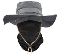 ehsbuy Sombrero Hombre Verano con Cuello de Polaina ala Ancha Chambergo Militar Sombrero Camuflaje Pescador de Bufanda Cara Militar Gorro Pescador Malla Sombreros Sol para Caza Senderismo