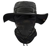 ehsbuy Sombrero Hombre Verano con Cuello de Polaina ala Ancha Chambergo Militar Sombrero Camuflaje Pescador de Bufanda Cara Militar Gorro Pescador Malla Sombreros Sol para Caza Senderismo
