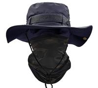 ehsbuy Sombrero Hombre Verano con Cuello de Polaina ala Ancha Chambergo Militar Sombrero Camuflaje Pescador de Bufanda Cara Militar Gorro Pescador Malla Sombreros Sol para Caza Senderismo