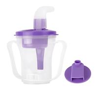 Ehucon Vaso regulador de disfagia para tragar y trastornos de personas, ayuda a prevenir asfixia, dispensa 5 cc o 10 cc de líquido cada vez, no se utiliza espesante. (morado)