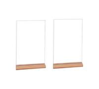 Ehuihuan 2 Piezas Porta Carteles, Soporte Expositor de Sobremesa, A4 Soporte Menú Transparente, Soporte para Letreros de Acrílico, Marco para Cartel de Metacrilato para Restaurantes, Hotel, Tienda