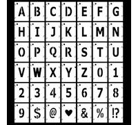 Ehuihuan Set de 42 Plantillas Letras (7,5 cm), Plantillas para Pintar Letras de Madera y Proyectos DIY, Plantillas Letras para Pintar, Reutilizables y Duraderas