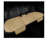 EHWLFVX Fundas Asientos Coche Fundas Cuero Vaca Asiento Coche Cojín Transpirable Delantero Almohadilla Antideslizante Trasero Universales Todo Tipo Clima Asiento Coche Juego(Rear Beige)