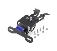 EHWLFVX Motocicleta Alforja Trasera para MT09 para Tracer para 900 9 GT para 7GT para 700 para FJ-09 2015-2024 Soporte Matrícula Eliminador Guardabarros Trasero Moto Luz LED(Holder Blue)