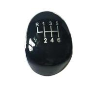 EHWLFVX Pomo Palanca De Cambios Para Ford Para Focus MK2 MK3 Para Fiesta MK7 Perilla De Palanca Cambios Coche Tapa Emblema 5/6 Velocidades(6 Speed Black)