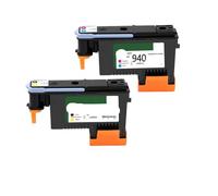 EHxCUF 2pcs C4900A C4901A Impresión Compatible con 940 940 para OfficeJet Pro 8000 8500 8500A Impresoras BK y C M Color de Color Reemplazo(HP940-2 PCS)