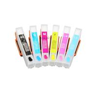 EHxCUF Cartucho de Tinta Recargable con Carcasa de Chip Compatible con impresoras EP-978 EP-977 EP-907 EP-807 EP-707 EP-777 EP-808 EP-979