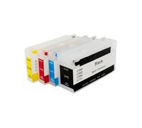 EHxCUF Cartucho de Tinta Recargable con Chips ARC Compatible con 711 4 Colores 711 Compatible con impresoras DesignJet T520 T120(Cartridge with Chip)