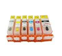 EHxCUF Cartucho de Tinta Recargable vacío PGI-525 CLI-526 BK C M Y GY Compatible con Impresora MG6150 MG6250 MG8150 MG8250