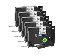 EHxCUF Cinta de Etiqueta Compatible con 5pk 10pk para TZ TZE-231 131 631 6 mm 9 mm 12 mm La Etiqueta laminada del Casete Funciona con el Fabricante de Etiquetas(5PK-Black on Clear)