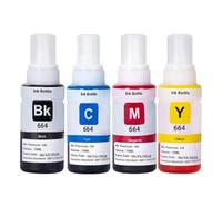 EHxCUF Recarga de Tinta de colorante 64 4x70ml Compatible con 664 T6641 T6642 T6643 T6644 L495 L550 L555 L565 L566 L575 L1300 L396 Modelos de Impresora