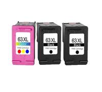 EHxCUF Reemplazo de Cartuchos de Tinta 63xl Combo Negro y Color Compatible con 63xl 63 XL para OfficeJet 3830 5255 5258 4520 4512 45 Impresoras(HP 63XL 1Bk 1C)
