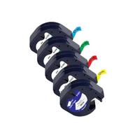 EHxCUF Tape LT de 12 mm 5pk 10pk Cinta de Etiqueta Blanca Plastic 91201 91221 91331 91202 Compatible con LT100H LT-100H Label de Etiqueta Cinta de reemplazo(5Mixed Colors)