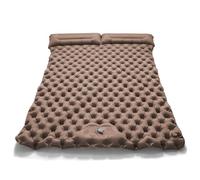 EHYSYN Colchón de Aire portátil Estera de Aire Inflable del cojín Doble de Camping Air Matt para Dormir con el colchón de Aire de la Almohada(Desert Yellow)