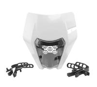EHYSYN Luz Delantera de Motocicleta Compatible con EXC EXCF SX XC 125 150 250 350 450 Placa de faro LED Motocross Dirt Pit Bike accesorios máscara de motocicleta(LED White)