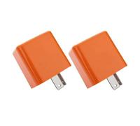 EHYSYN Relé Intermitente Motocicleta Relé De Intermitencia LED De 12V Y 2 Pines, Frecuencia Ajustable, Luces Led Cuadradas Intermitentes Para Motocicleta, Señal De, Flash Intermitente(2Pcs Orange)